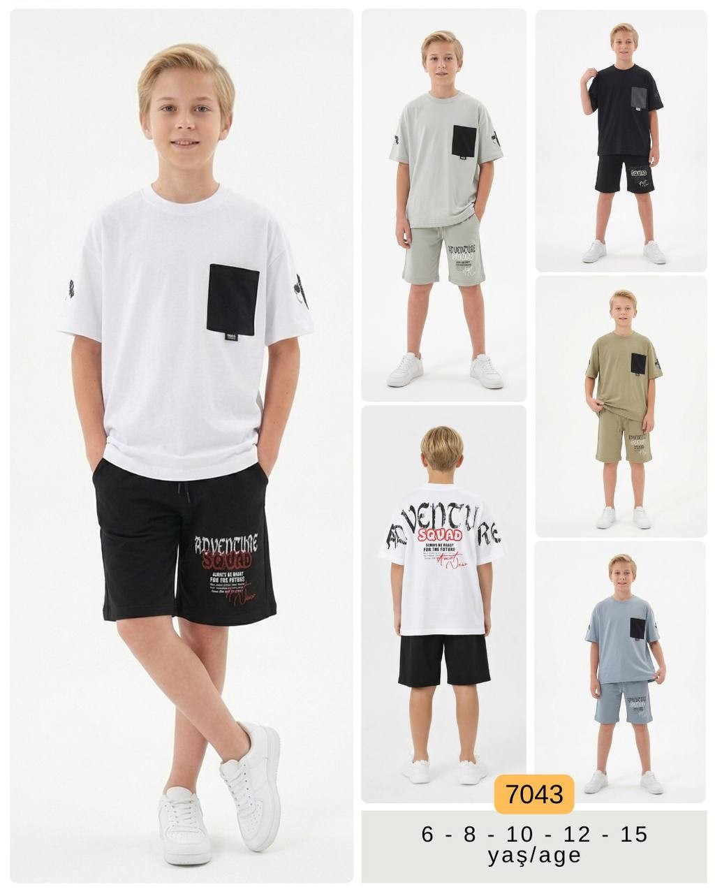 ERKEK ÇOCUK ŞORTLU TAKIM - 7043
