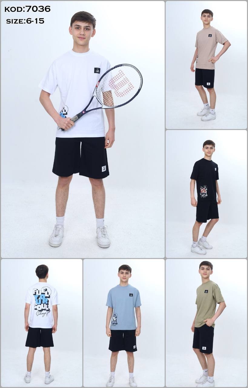 ERKEK ÇOCUK ŞORTLU TAKIM - 7036