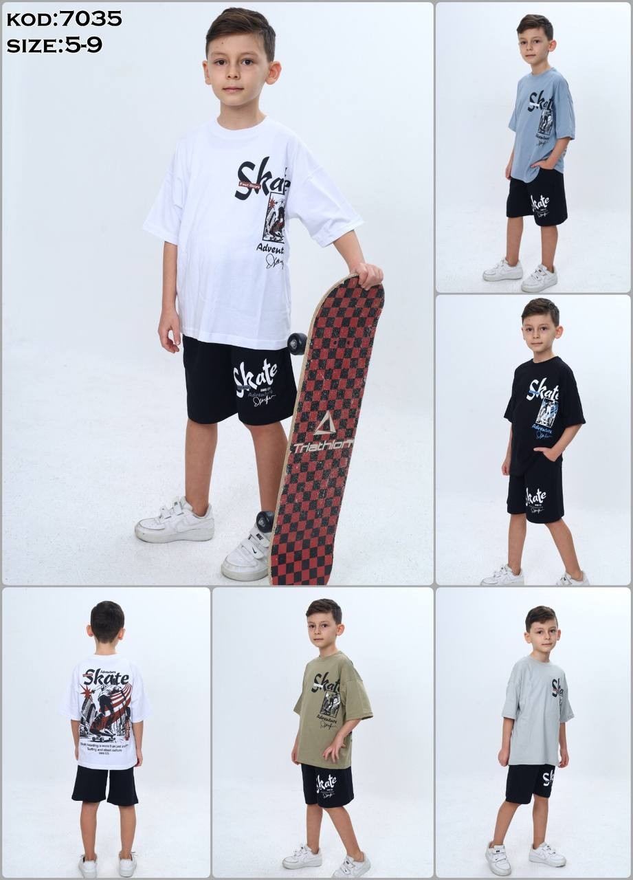 ERKEK ÇOCUK ŞORTLU TAKIM - 7035